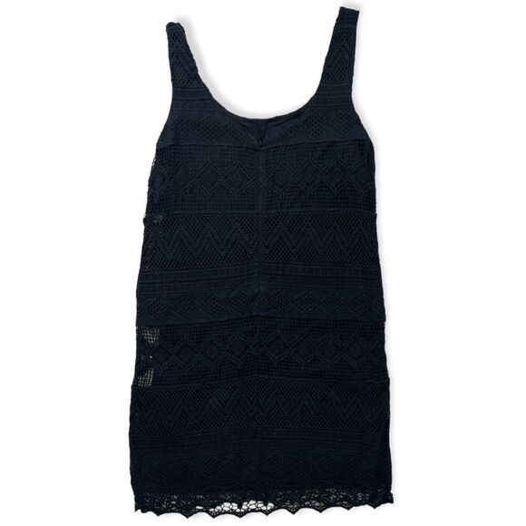 J Crew Factory Little Black Dress with Crochet Overlay - Picture 4 of 7